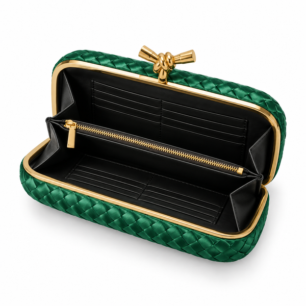 Bottega veneta Green Knot Clutch