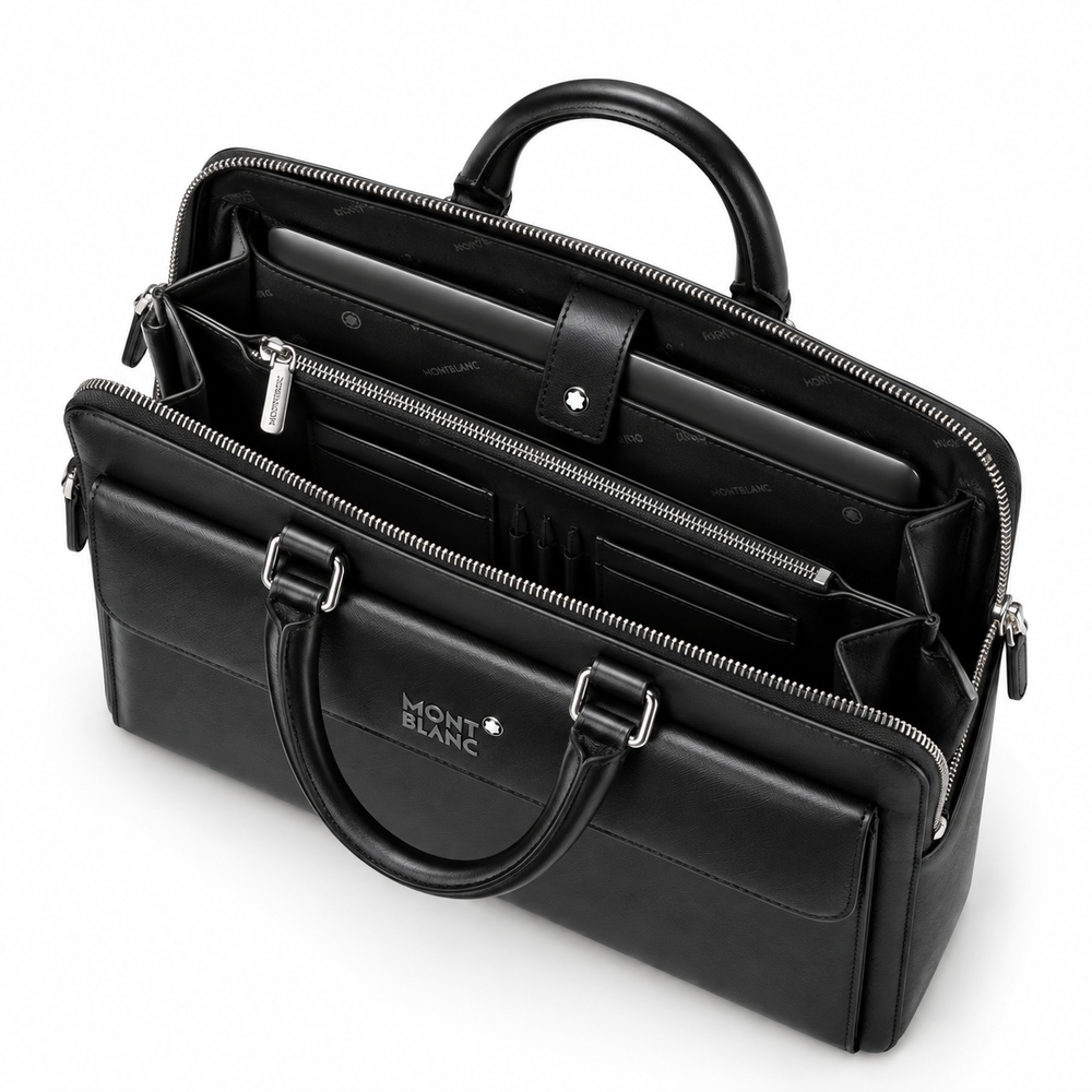 Montblanc Black Leather Business Briefcase