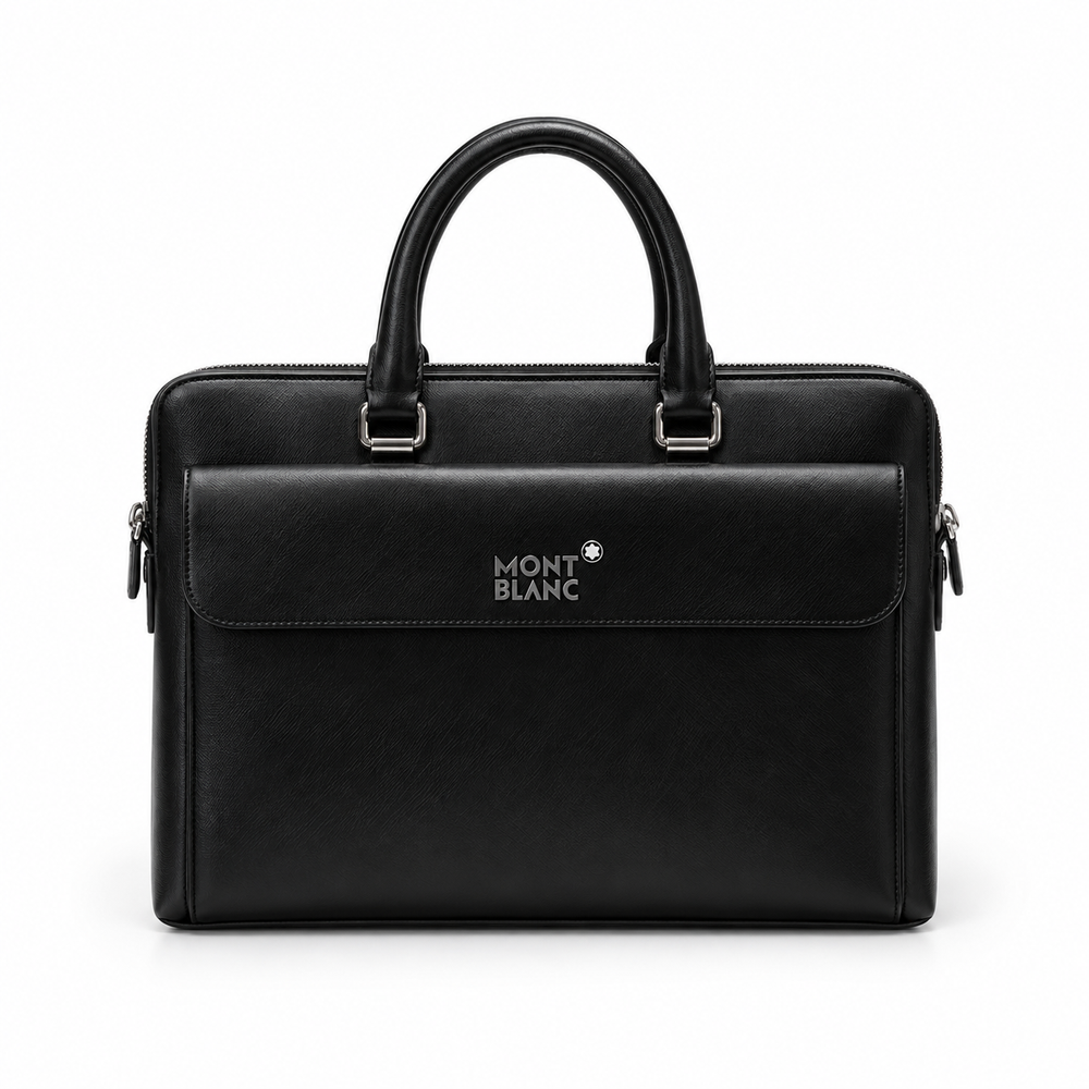 Montblanc Black Leather Business Briefcase
