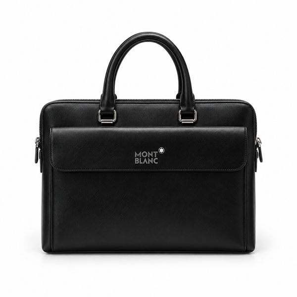 Montblanc Black Leather Business Briefcase
