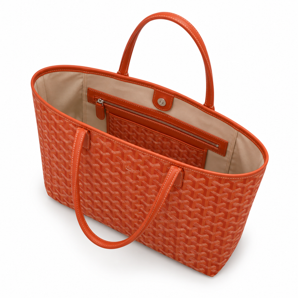 Goyard Signature Orange Tote Bag