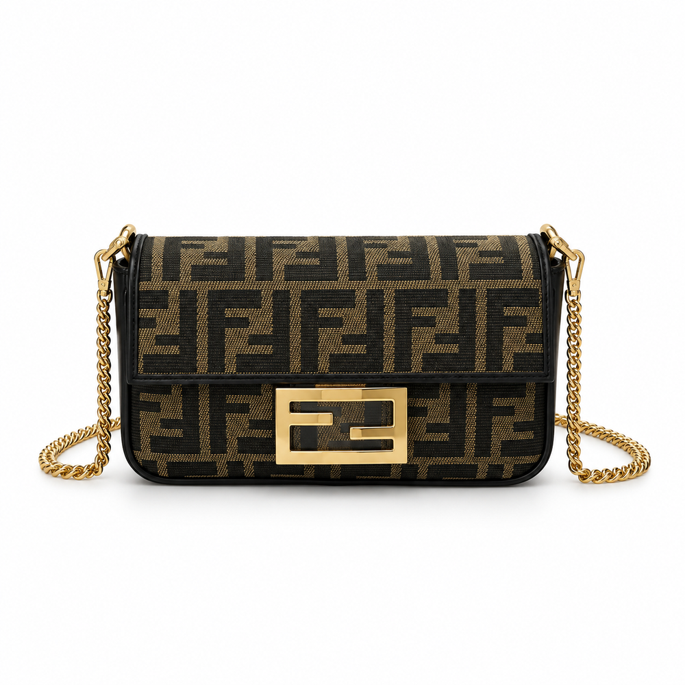 Fendi FF Monogram Chain Shoulder Bag