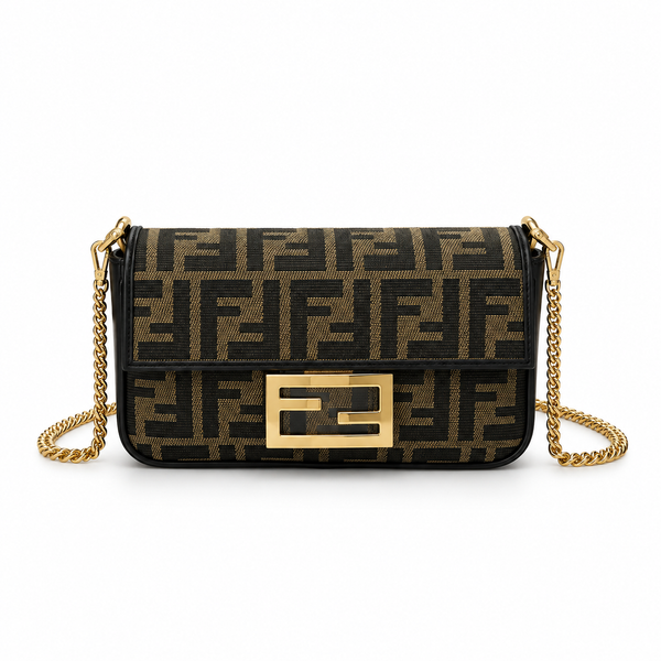 Fendi FF Monogram Chain Shoulder Bag