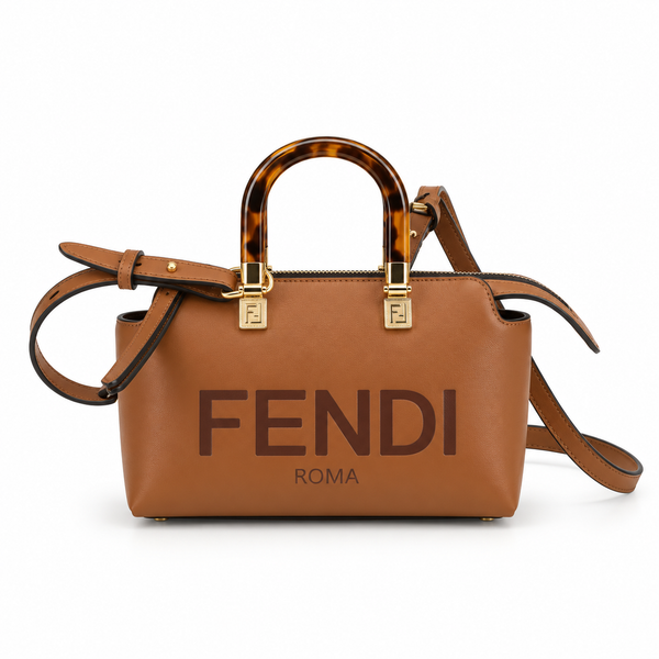 Fendi Brown Leather Top-Handle Bag