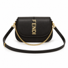 Fendi Black Leather Chain Shoulder Bag