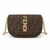 Fendi Brown Monogram Chain Shoulder Bag