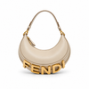 Fendi Cream Leather Hobo Bag
