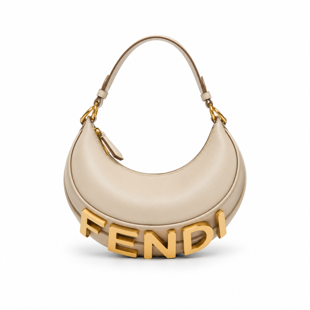 Fendi Cream Leather Hobo Bag