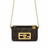 Fendi Brown Monogram Chain Shoulder Bag