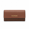 Fendi Brown Leather Monogram Wallet