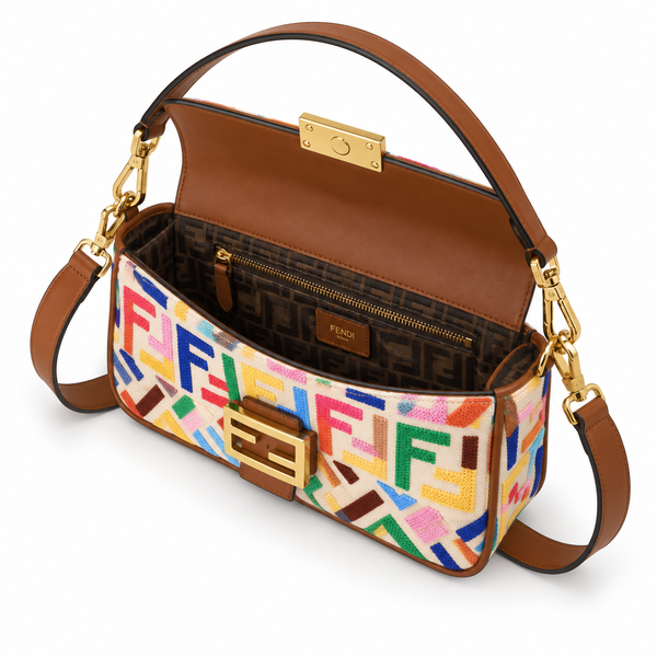 Fendi Multicolor Embroidered Shoulder Bag