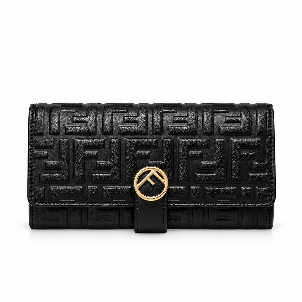 Fendi Black Leather Clutch