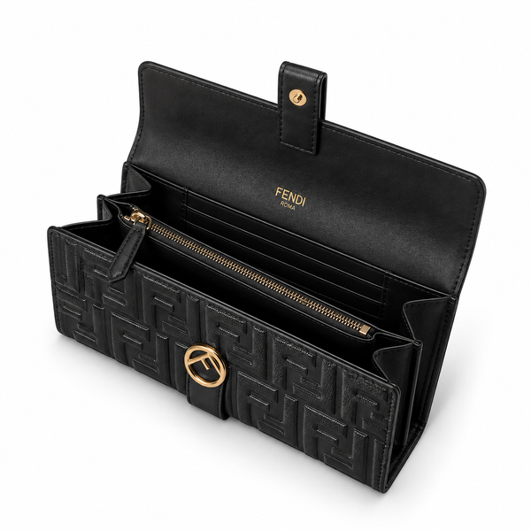 Fendi Black Leather Clutch
