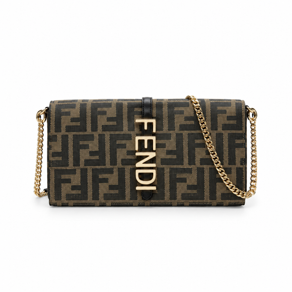 Fendi FF Monogram Chain Shoulder Bag