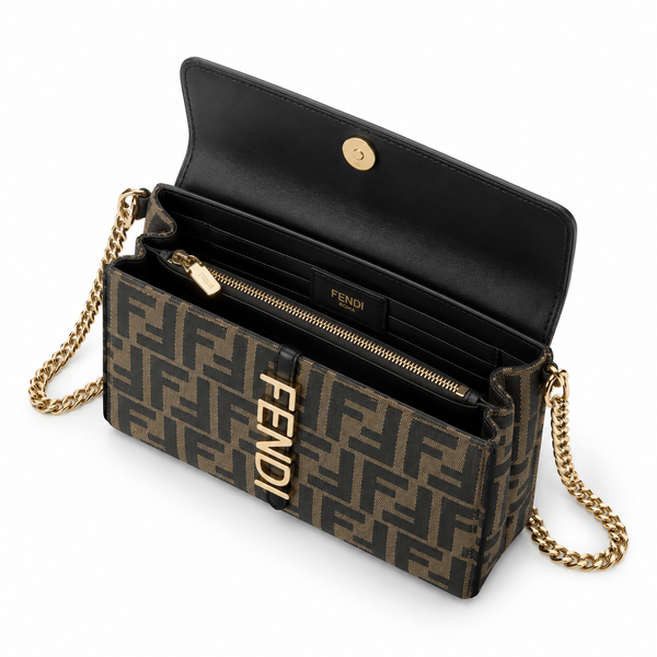 Fendi FF Monogram Chain Shoulder Bag