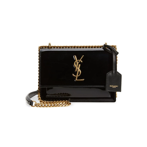YSL Small Sunset Patent Leather Crossbody Bag