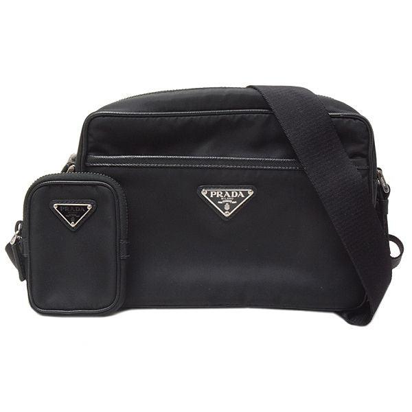 Prada Nylon Shoulder Bag with Pouch